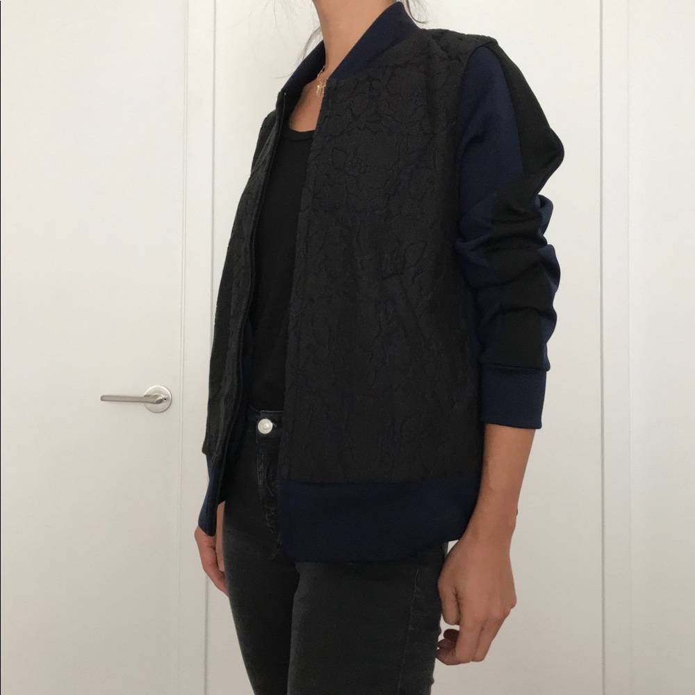 NWT Yohji Yamamoto Women's Bomber Jacket One Size Black Avant Garde Minimalist